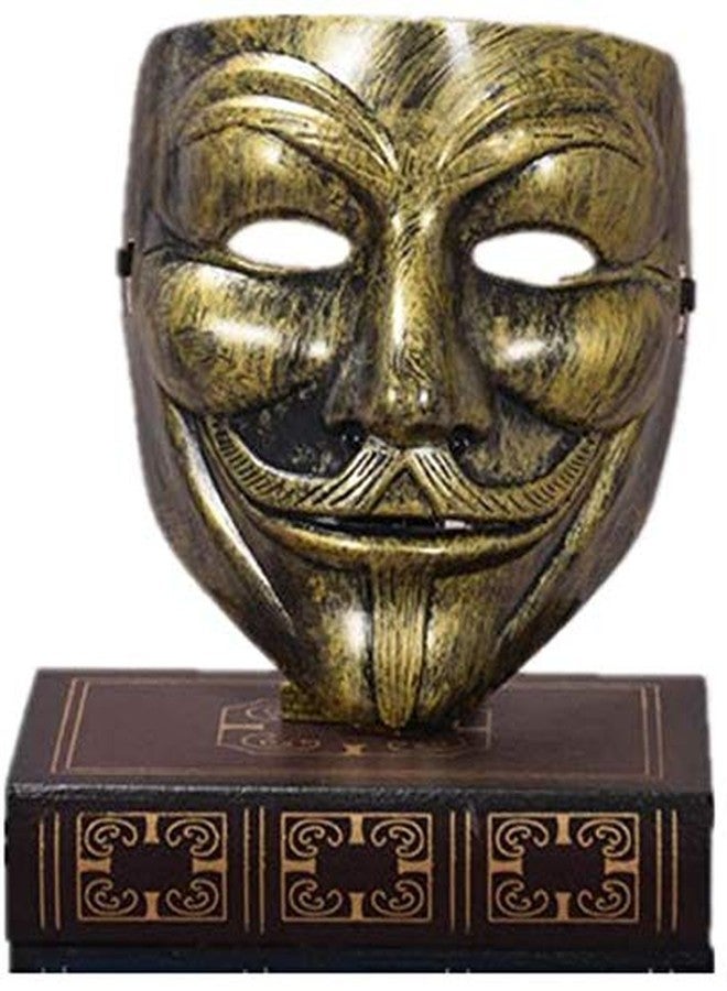 HK balloons V For Vendetta Comic Face Mask Anonymous Guy Fawkes, White (Pack Of 5, Bronze) - Image 3